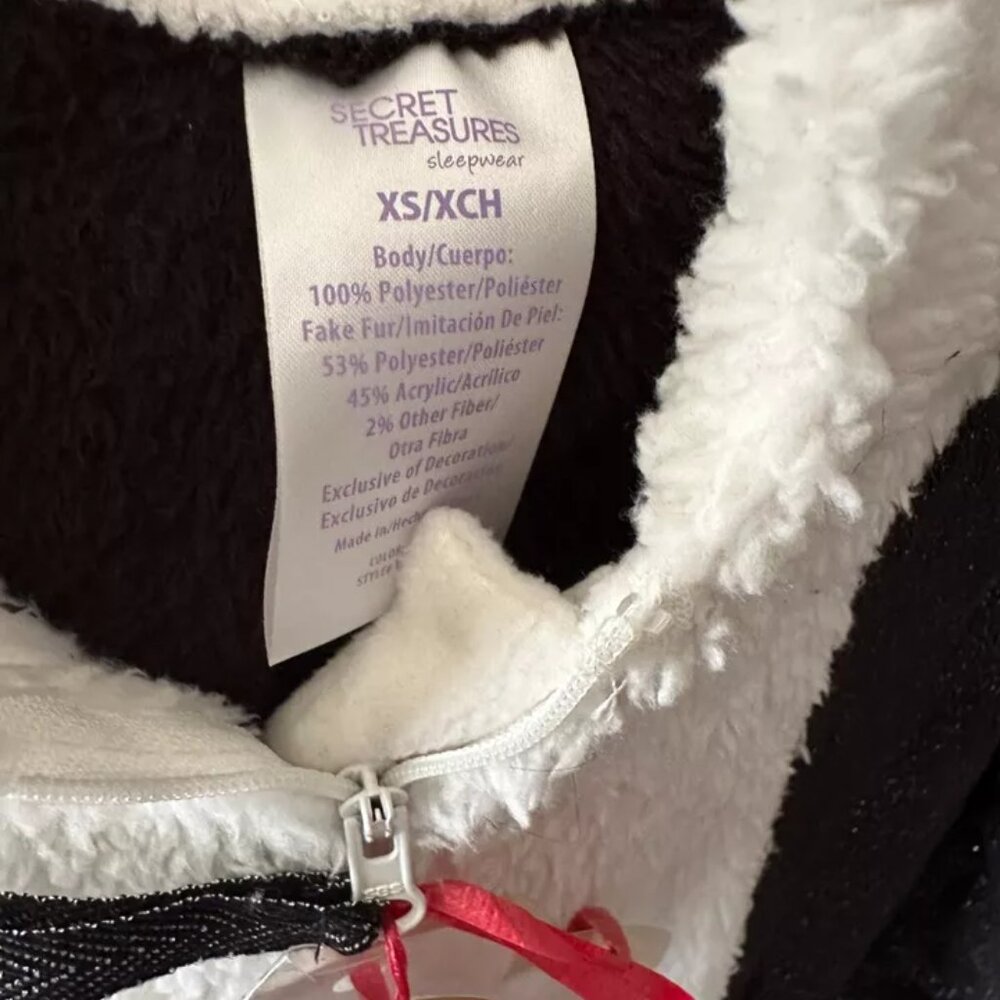 Womens Panda Bear Union Suit One Piece Plush Hooded Costume Pajamas Size… - Picture 4 of 8